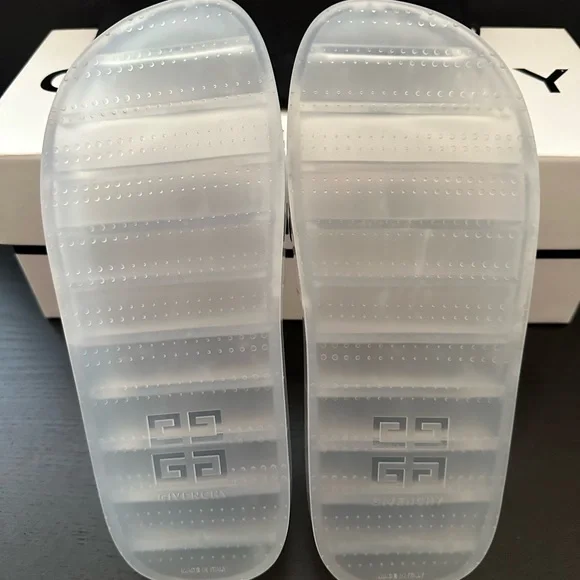 Givenchy Slides Sandals Transparent Clear Rubber - Picture 7 of 12